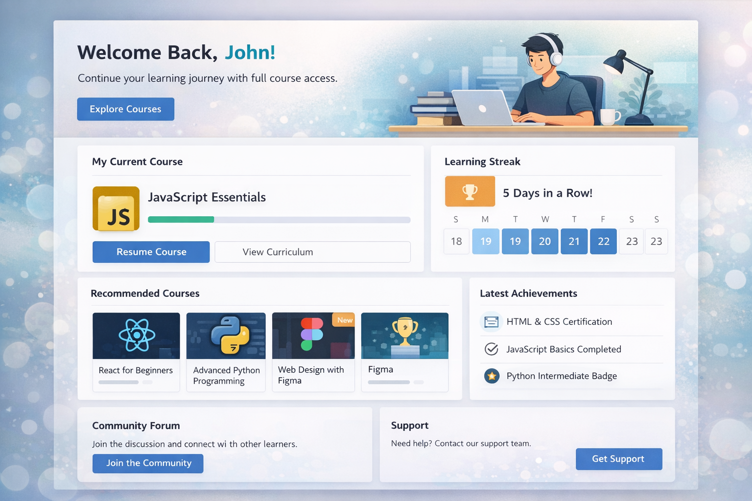 codeyoun student dashboard preview